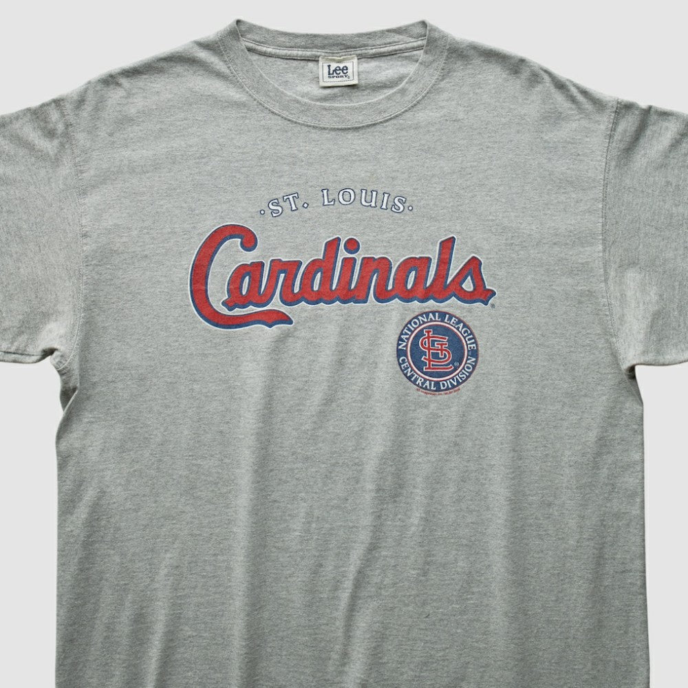 St. Louis Cardinals Lee Apparel 2000s T-Shirt - Heather Gray - XVintage T-shirts