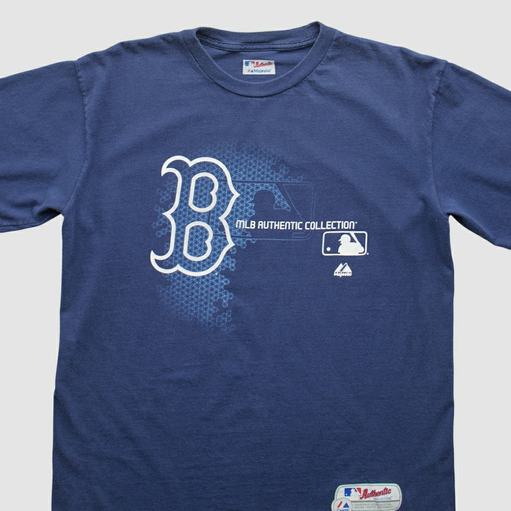 Boston Red Sox Majestic 2000s T-Shirt - Navy - Vintage T-shirts