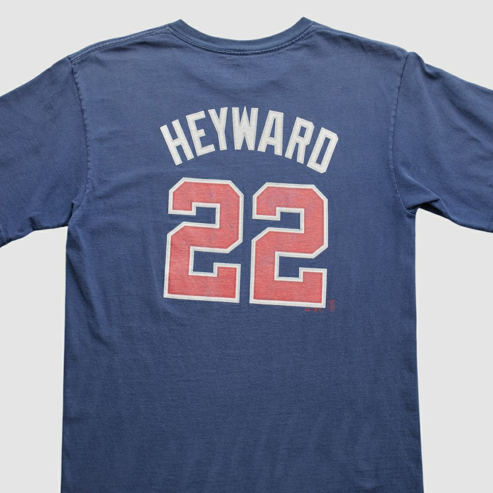 Atlanta Braves Majestic 2000s T-Shirt - Blue - Vintage T-shirts