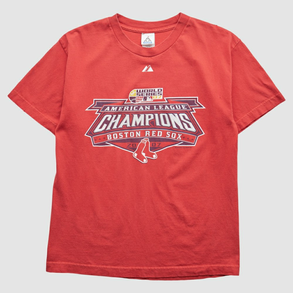 Boston Red Sox Majestic 2007 T-Shirt - Red - XVintage T-shirts