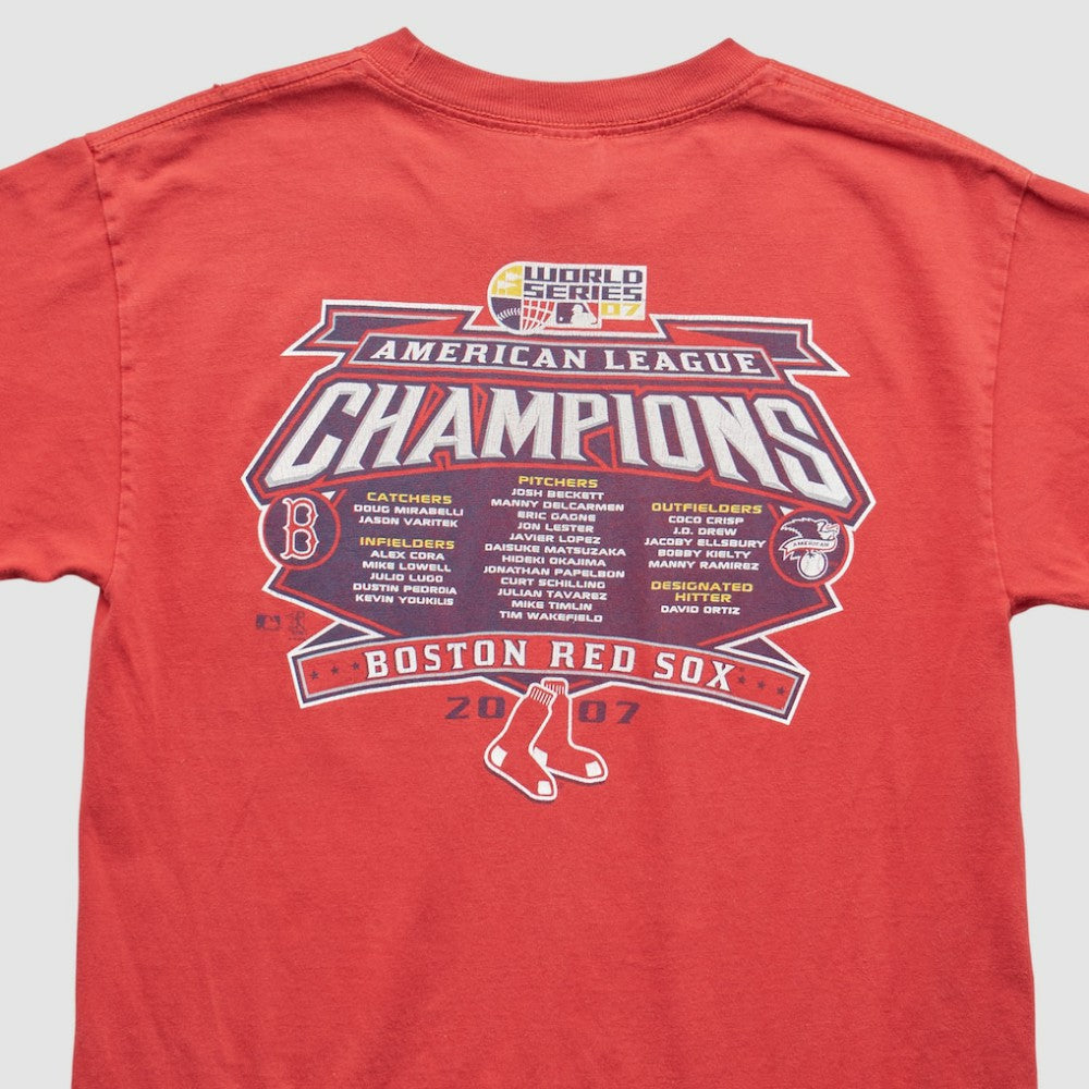 Boston Red Sox Majestic 2007 T-Shirt - Red - XVintage T-shirts