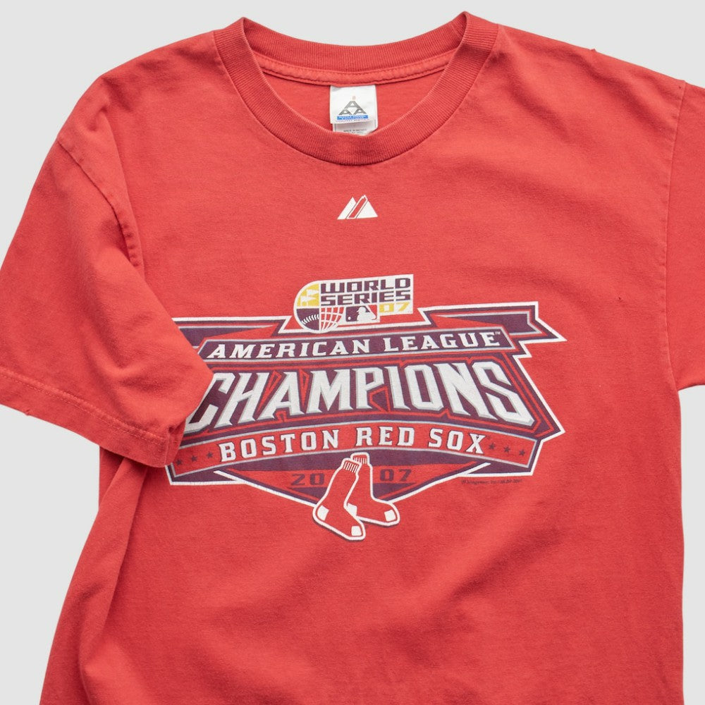 Boston Red Sox Majestic 2007 T-Shirt - Red - XVintage T-shirts