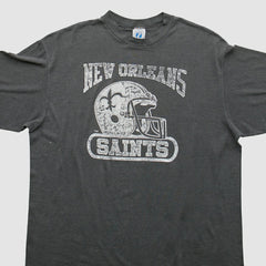 New Orleans Saints logo 7 90s T-Shirt - Gray T-shirts