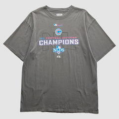 Chicago Cubs Majestic 2008 T-Shirt - Gray - Vintage T-shirts