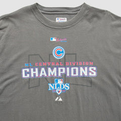 Chicago Cubs Majestic 2008 T-Shirt - Gray - Vintage T-shirts