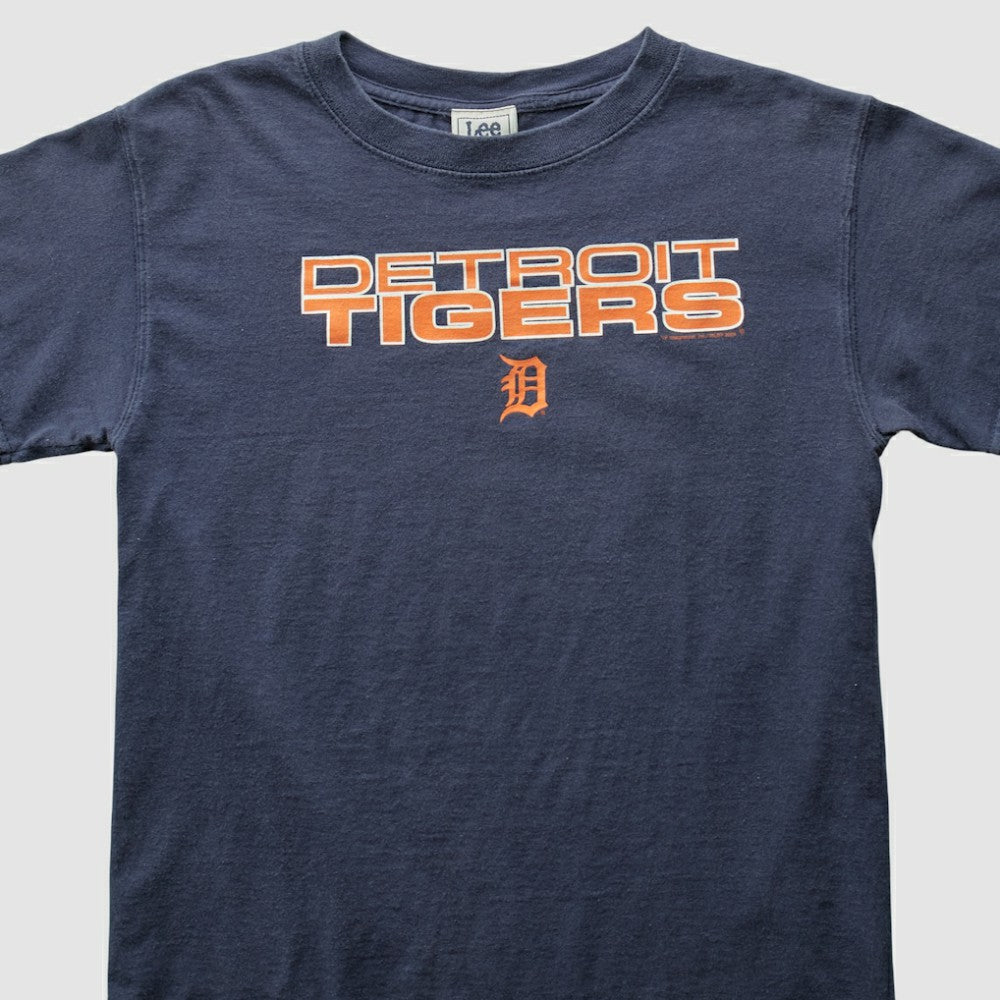 Detroit Tigers Lee Apparel 2000s T-Shirt - Navy - Vintage T-shirts