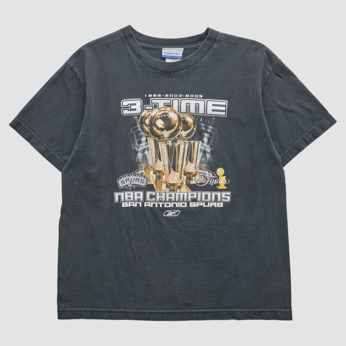 San Antonio Spurs Reebok 2005 T-Shirt Gray Vintage - Vintage