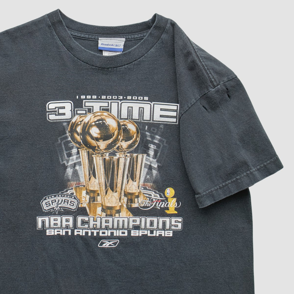 San Antonio Spurs Reebok 2005 T-Shirt Gray Vintage - Vintage