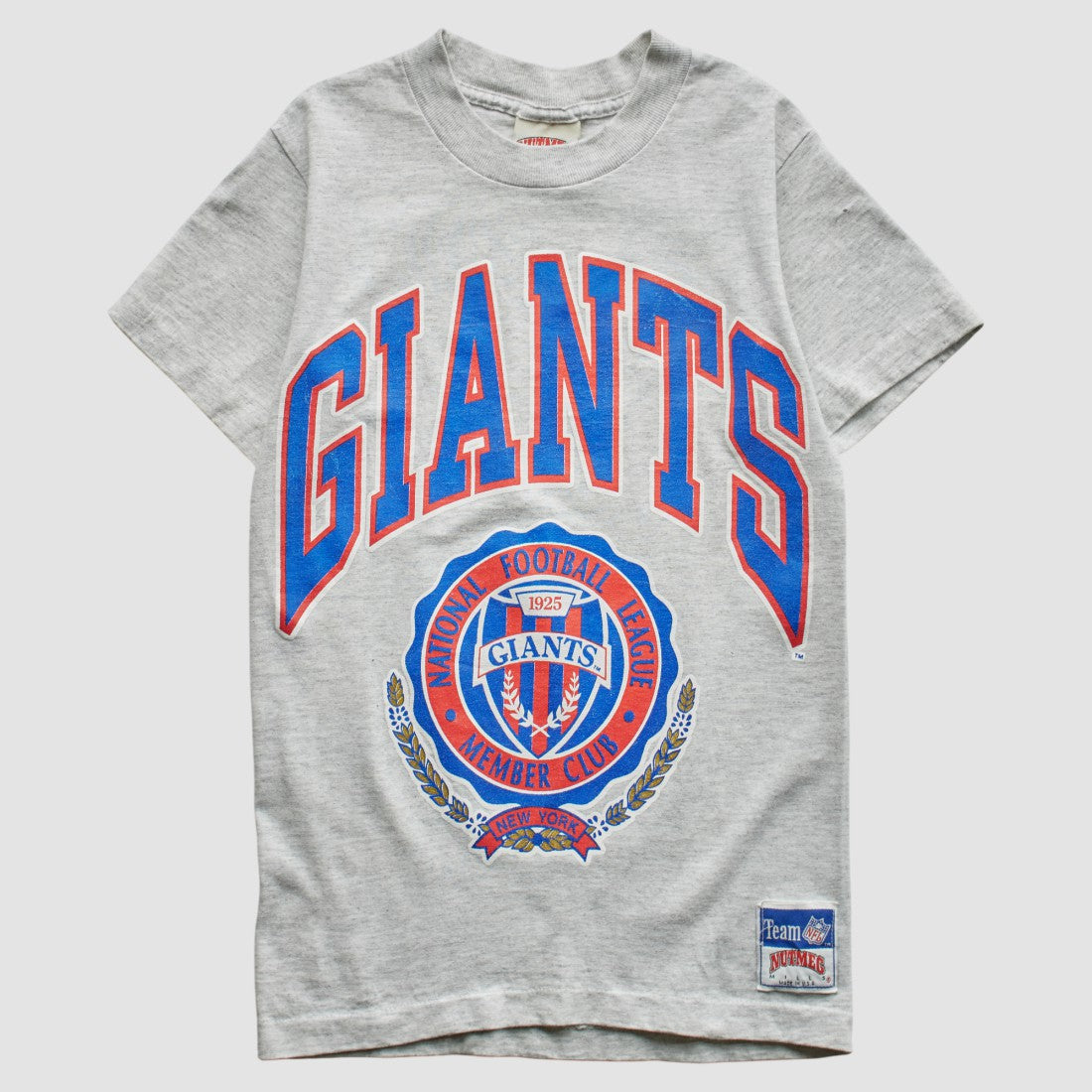 New York Giants Nutmeg Mills 90s T-Shirt - Heather Gray T-shirts