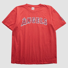 Los Angeles Angels Majestic 2000s T-Shirt - Red - Vintage T-shirts