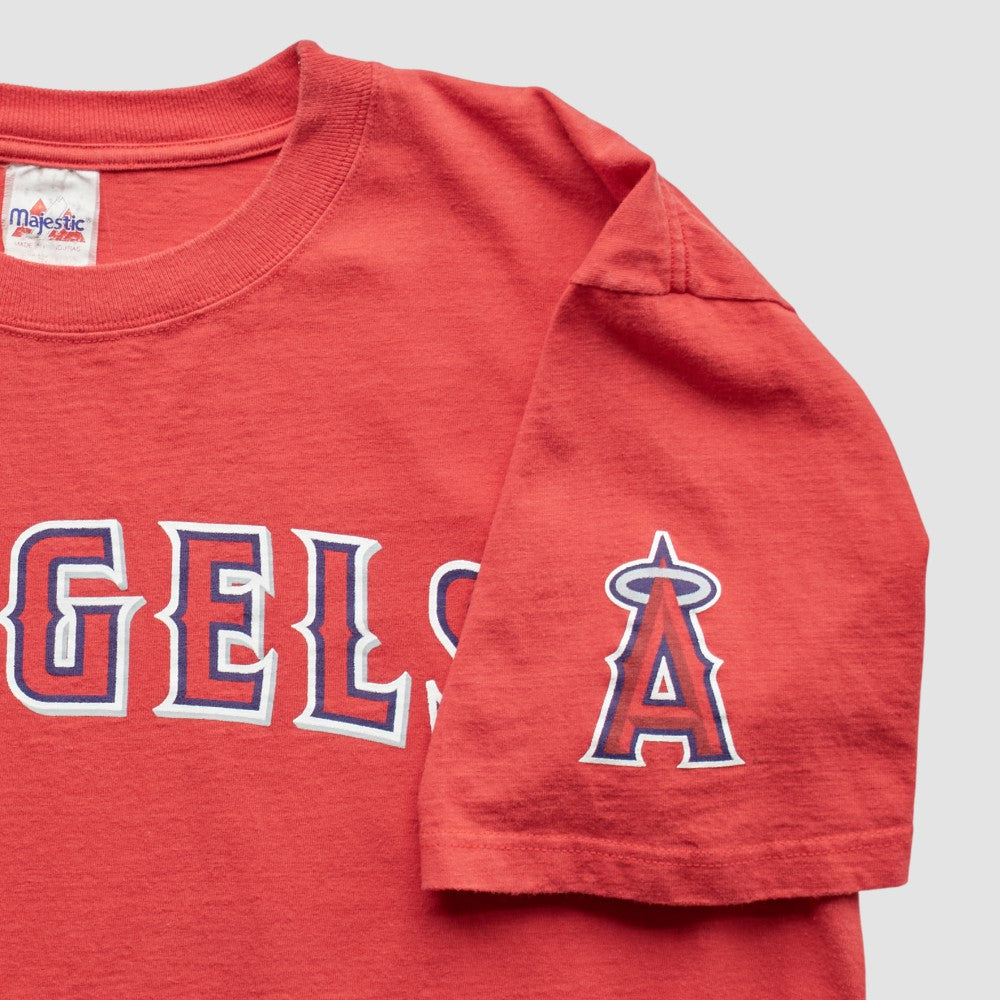 Los Angeles Angels Majestic 2000s T-Shirt - Red - Vintage T-shirts