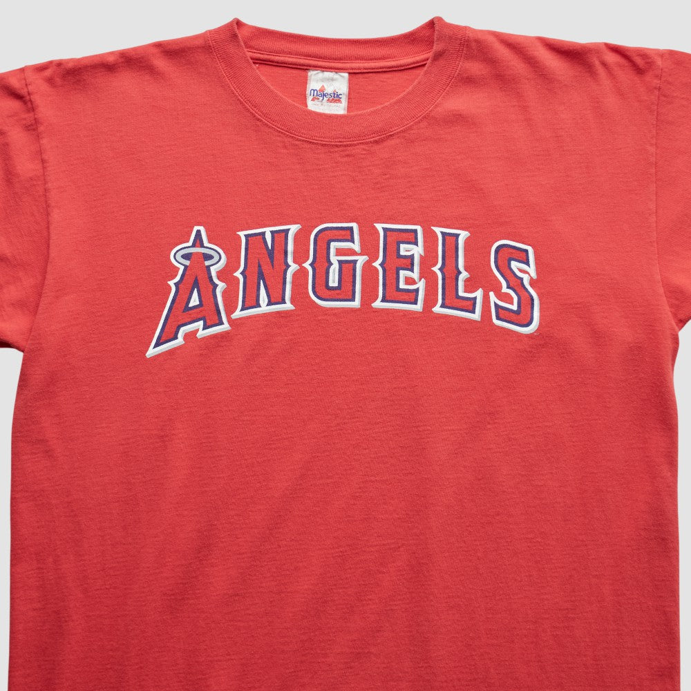 Los Angeles Angels Majestic 2000s T-Shirt - Red - Vintage T-shirts