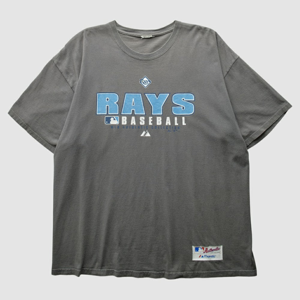 Tampa Bay Rays Majestic 2000s T-Shirt - Gray - XVintage T-shirts
