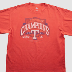 Texas Rangers Majestic 2011 T-Shirt - Red - 2XVintage T-shirts