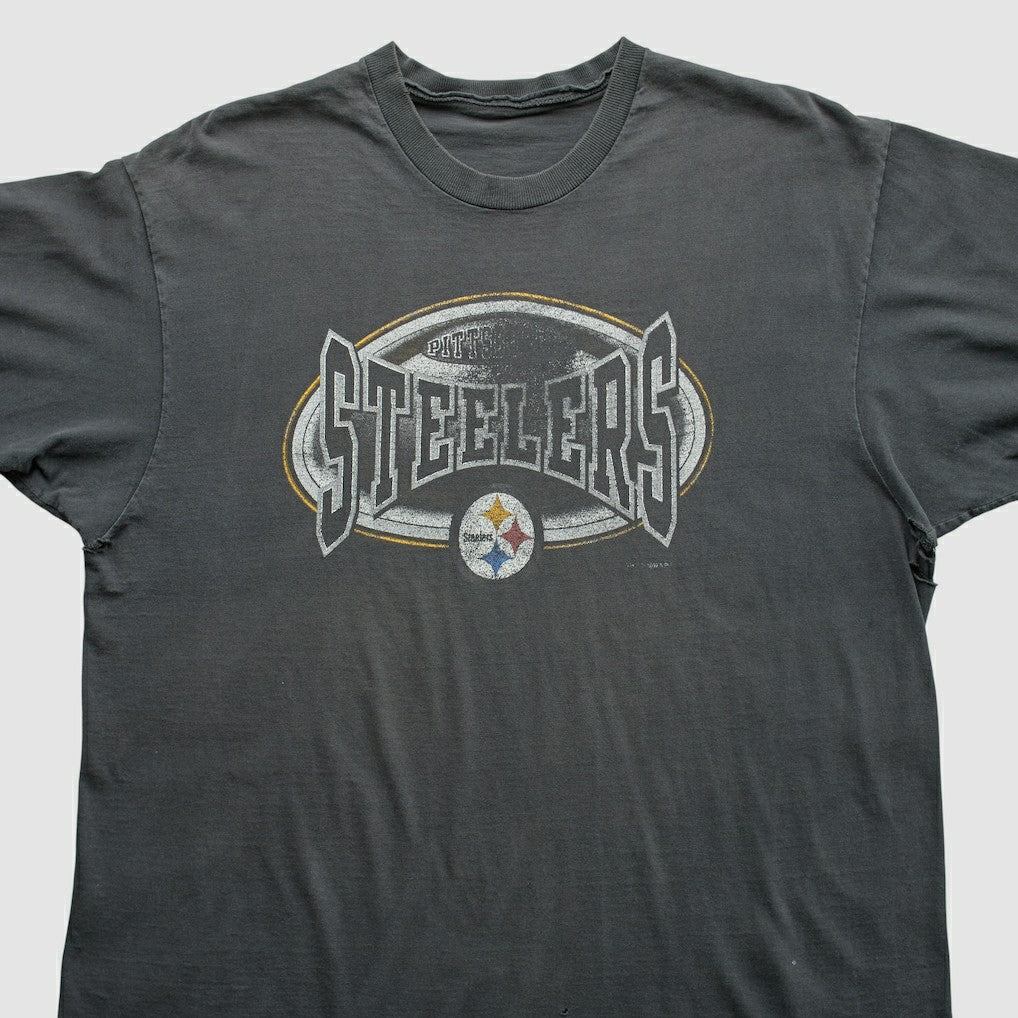 Pittsburgh Steelers 90s T-Shirt - Gray T-shirts