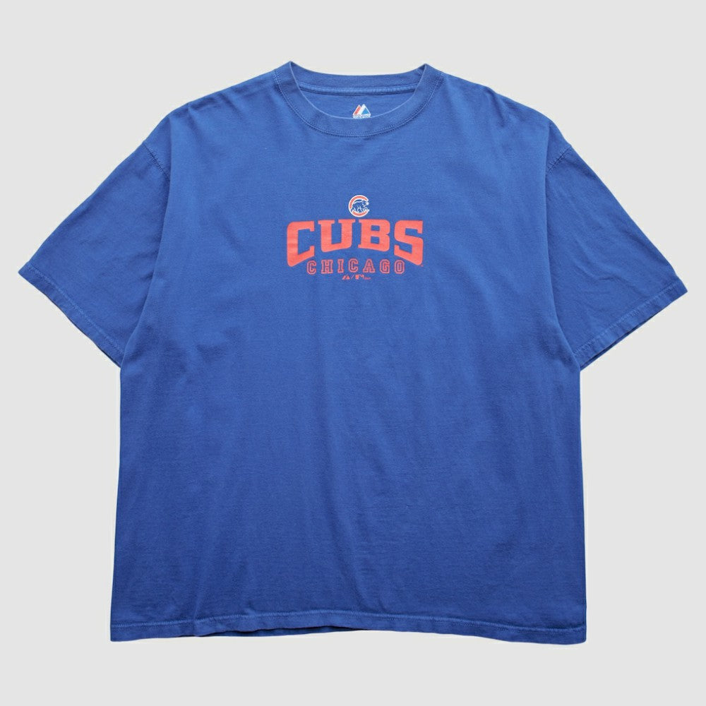 Chicago Cubs Majestic 2009 T-Shirt - Blue - 2XVintage T-shirts