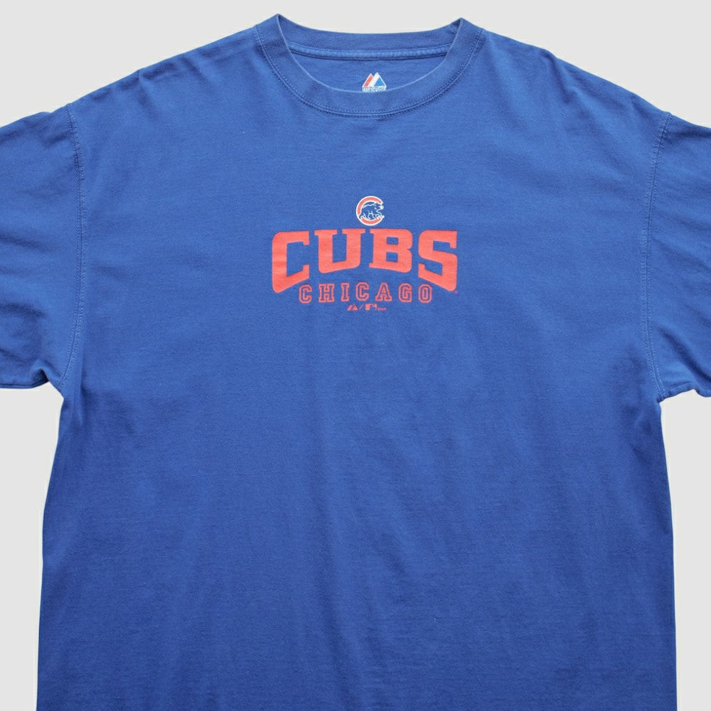 Chicago Cubs Majestic 2009 T-Shirt - Blue - 2XVintage T-shirts