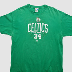 Boston Celtics Majestic 2000s T-Shirt Green Vintage - Vintage