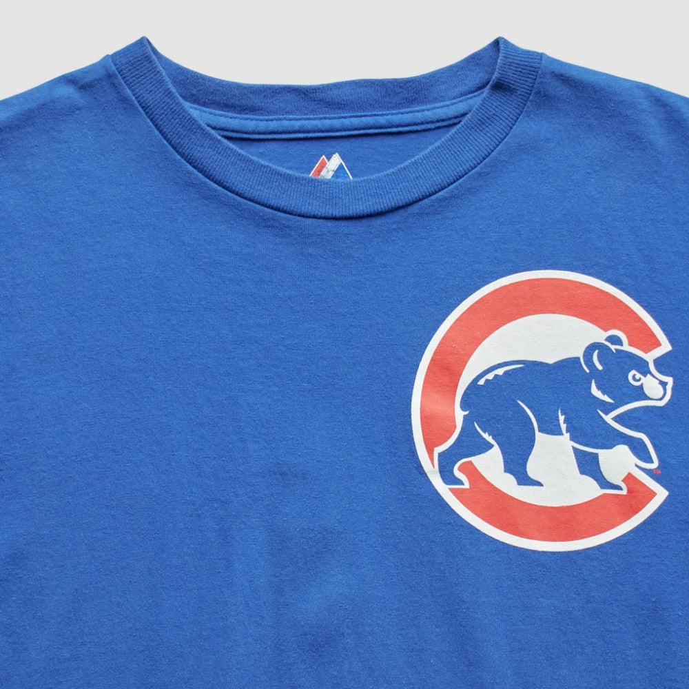 Chicago Cubs Majestic 2000s T-Shirt - Blue - XVintage T-shirts