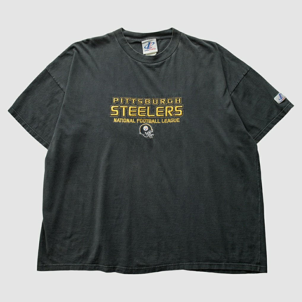 Pittsburgh Steelers Logo Athletic 2000s T-Shirt - Black T-shirts