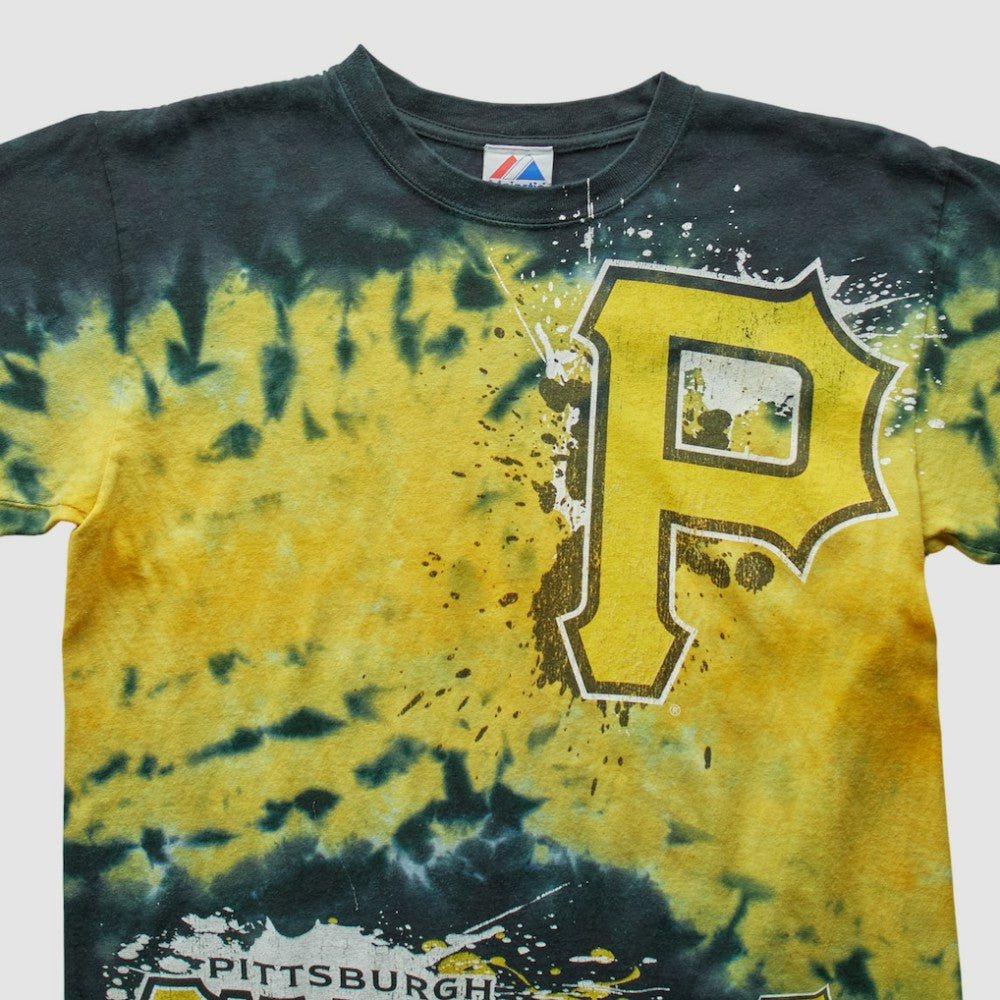 Pittsburgh Pirates Majestic 2000s T-Shirt - Yellow - Vintage T-shirts