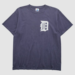 Detroit Tigers Majestic 2000s T-Shirt - Navy - Vintage T-shirts