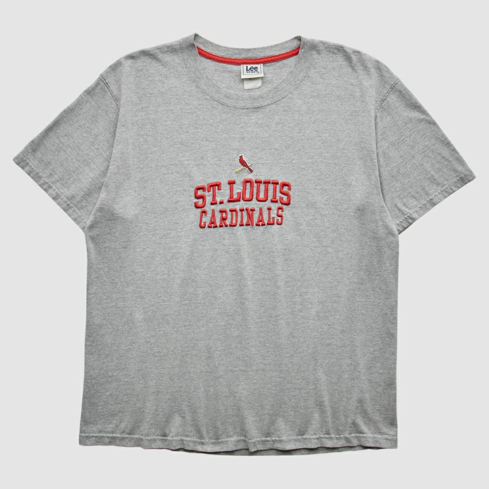 St. Louis Cardinals Lee Apparel 2000s T-Shirt - Gray - Vintage T-shirts