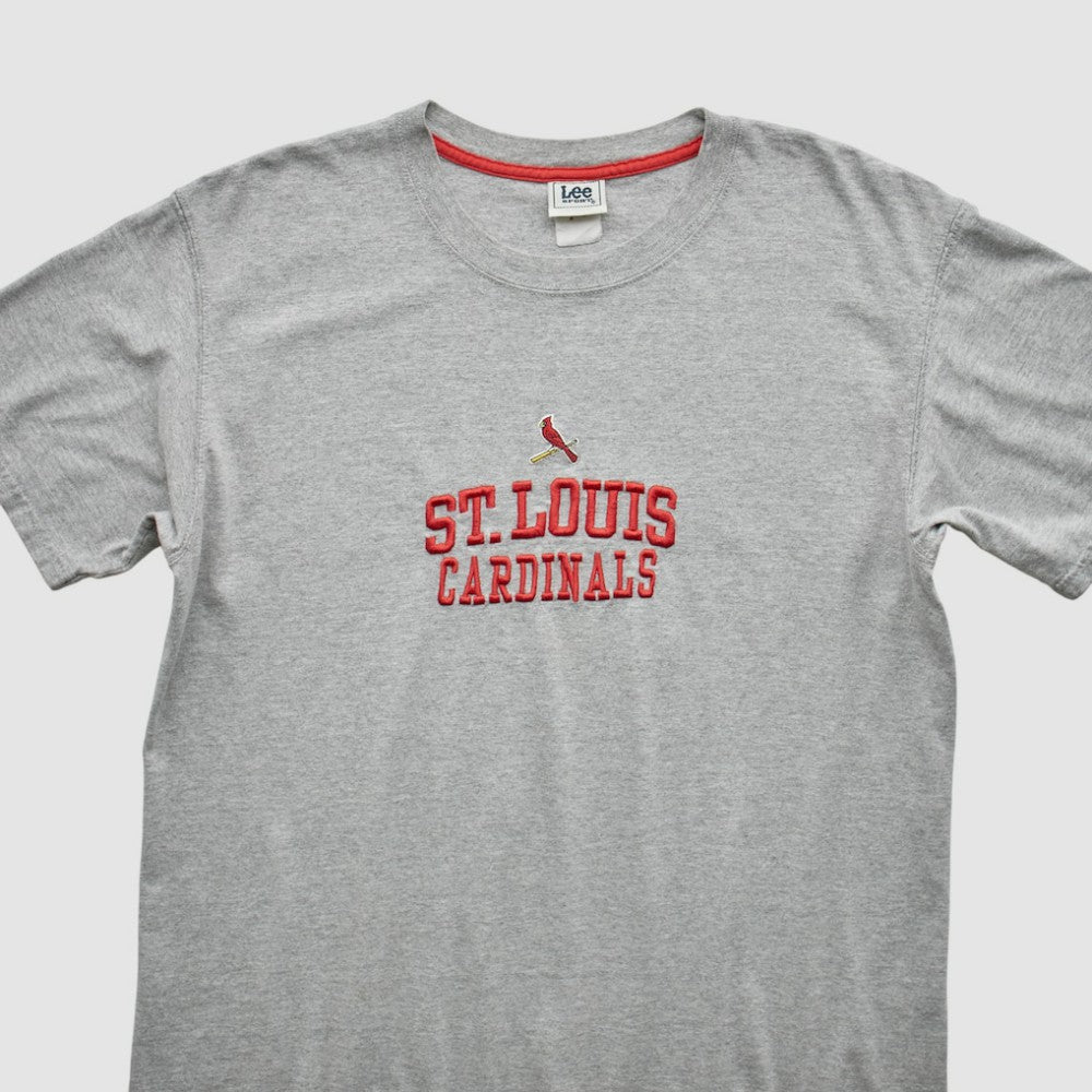 St. Louis Cardinals Lee Apparel 2000s T-Shirt - Gray - Vintage T-shirts