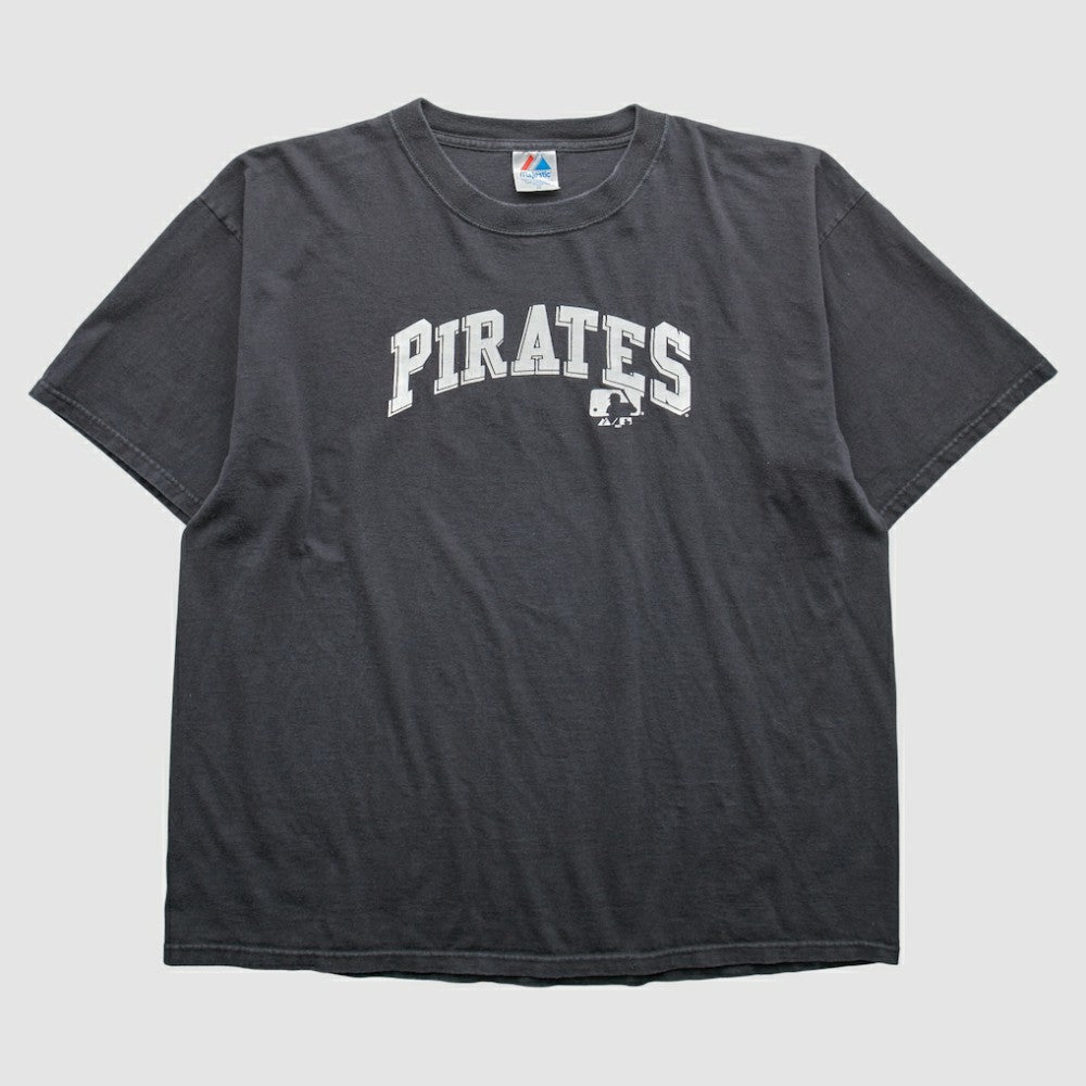 Pittsburgh Pirates Majestic 2000s T-Shirt - Gray - 2XVintage T-shirts