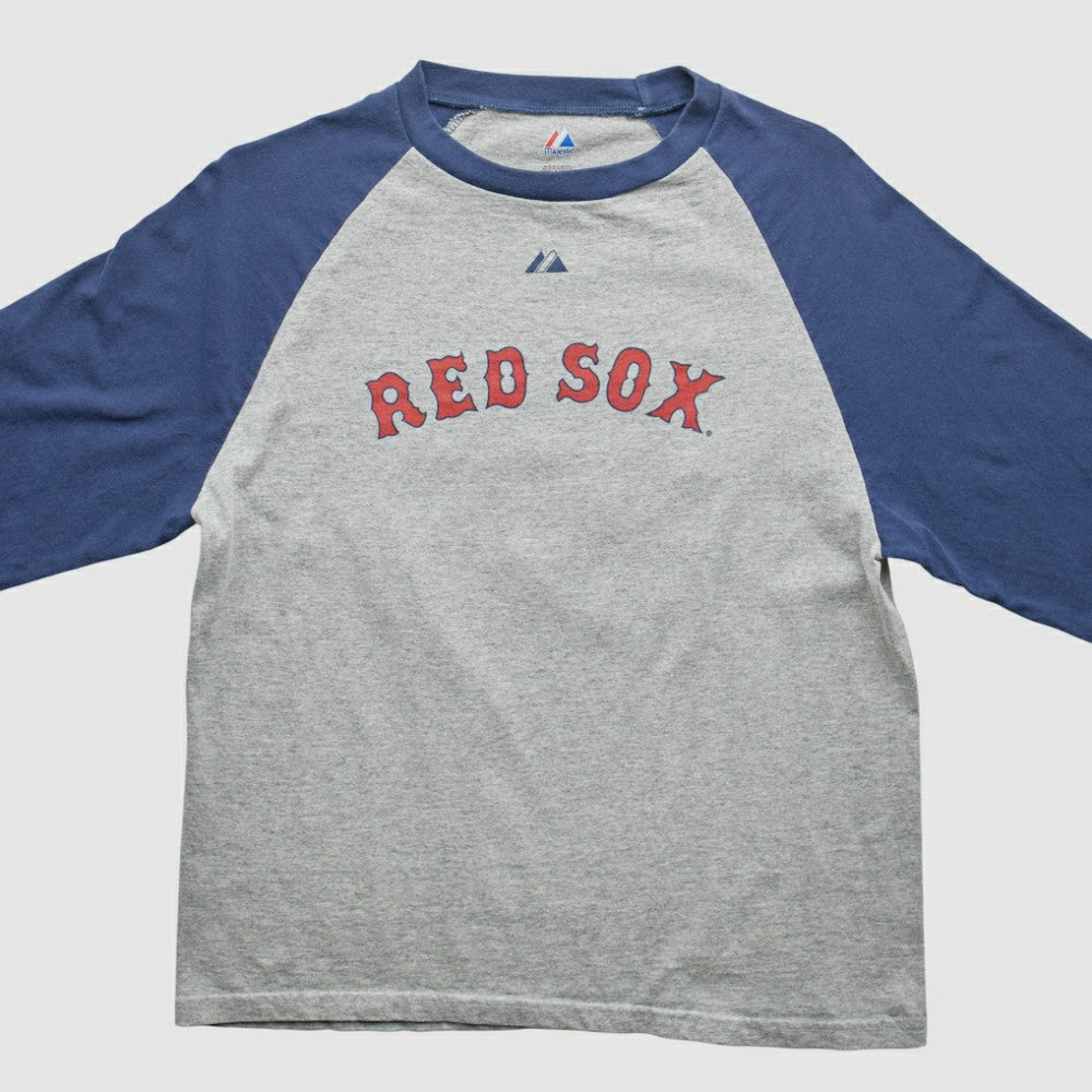 Boston Red Sox Majestic 2000s T-Shirt - Gray - Vintage T-shirts