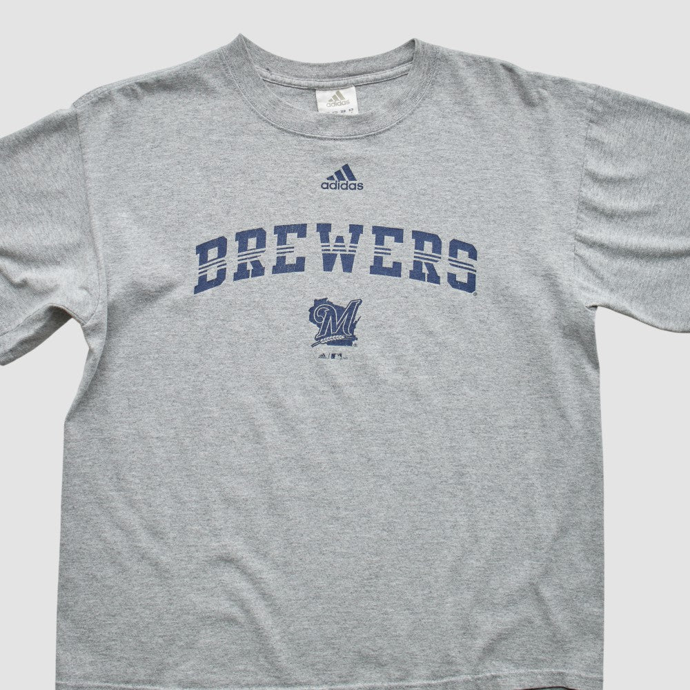 Milwaukee Brewers Adidas 2000s T-Shirt - Gray - Vintage T-shirts