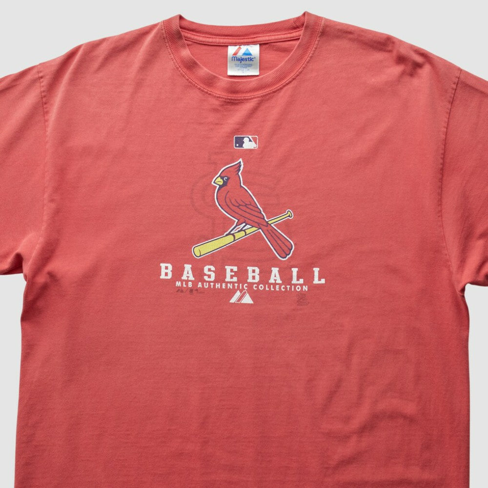 St. Louis Cardinals Majestic 2000s T-Shirt - Red - XVintage T-shirts