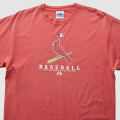 St. Louis Cardinals Majestic 2000s T-Shirt - Red - XVintage T-shirts