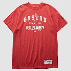 Boston Red Sox Majestic 2000s T-Shirt - Red - Vintage T-shirts