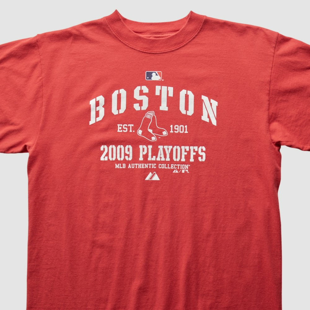 Boston Red Sox Majestic 2000s T-Shirt - Red - Vintage T-shirts