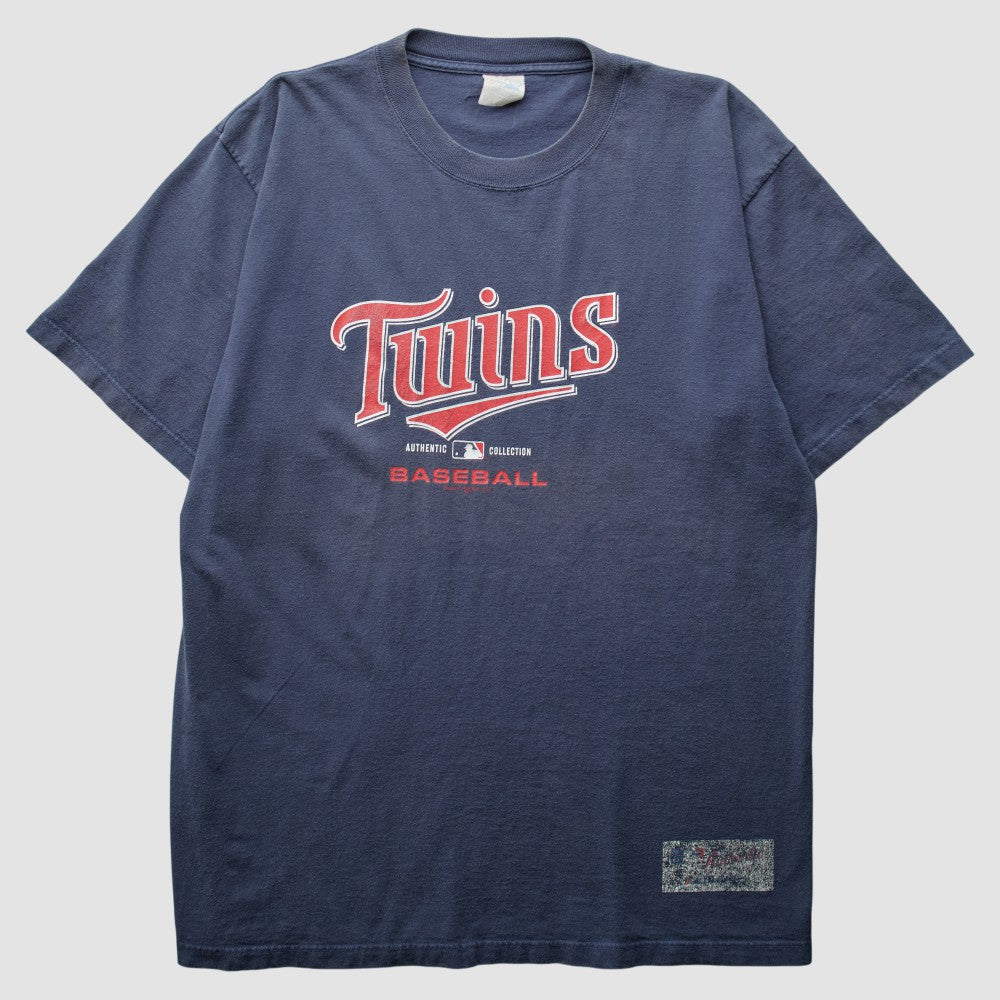 Minnesota Twins Majestic 2000s T-Shirt - Navy - XVintage T-shirts