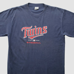 Minnesota Twins Majestic 2000s T-Shirt - Navy - XVintage T-shirts