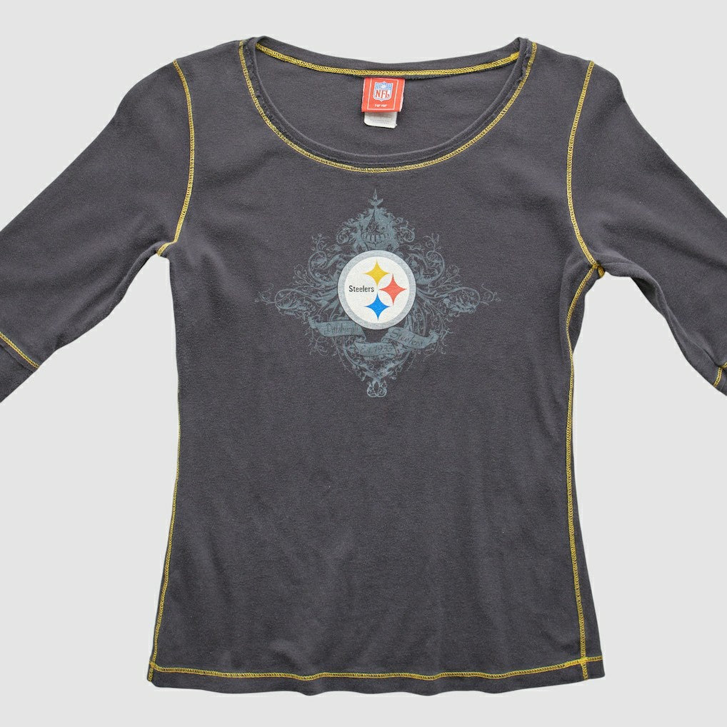 Pittsburgh Steelers NFL 2000s T-Shirt - Gray T-shirts
