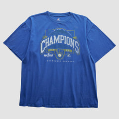 Milwaukee Brewers Majestic 2011 T-Shirt - Blue - Vintage T-shirts
