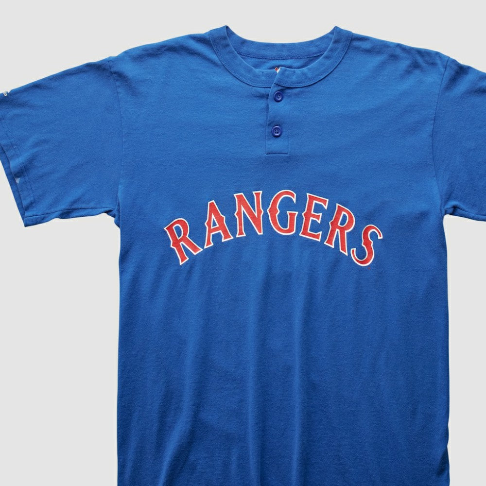 Texas Rangers Majestic 2000s T-Shirt - Blue - Vintage T-shirts