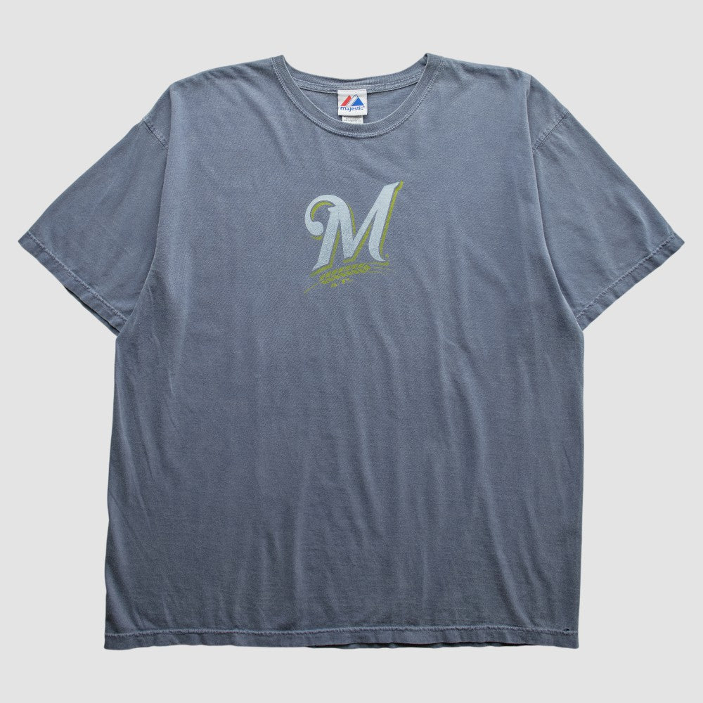 Milwaukee Brewers Majestic 2000s T-Shirt - Blue - 2XVintage T-shirts