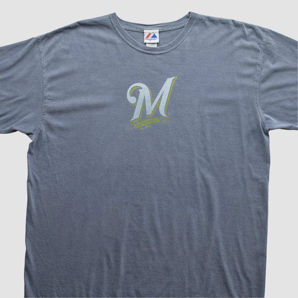 Milwaukee Brewers Majestic 2000s T-Shirt - Blue - 2XVintage T-shirts