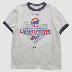 Chicago Cubs Majestic 2007 T-Shirt - White - Vintage T-shirts