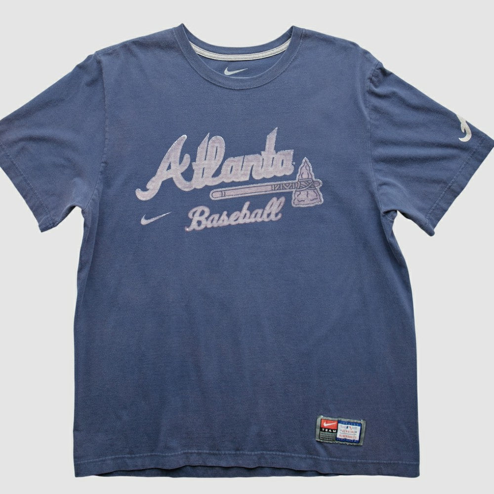Atlanta Braves Nike 2010s T-Shirt - Blue - Vintage T-shirts