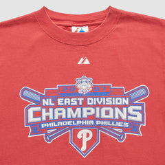Philadelphia Phillies Majestic 2007 T-Shirt - Red - Vintage T-shirts