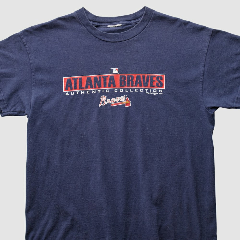 Atlanta Braves 2001 T-Shirt - Navy - Vintage T-shirts