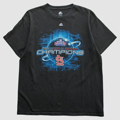 St. Louis Cardinals Majestic 2011 T-Shirt - Black - Vintage T-shirts