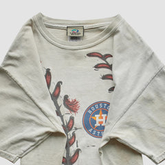 Houston Astros Liquid Blue 2000s T-Shirt - Beige - Vintage T-shirts