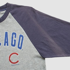 Chicago Cubs Majestic 2008 T-Shirt - Heather Gray - Vintage T-shirts