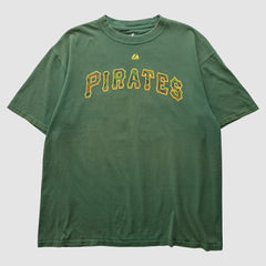 Pittsburgh Pirates Majestic 2000s T-Shirt - Green - Vintage T-shirts